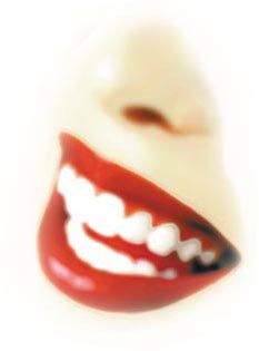 Smile of white teeth